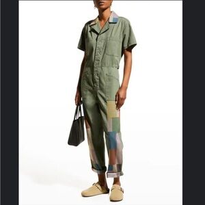 Pistola Green Jumpsuit with Belted Waist